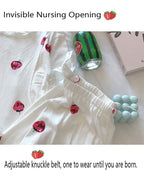 Maternity 2-Piece Spring And Autumn Breastfeeding Pajamas Homewear Spring And Summer Monthly Clothing Leisure Home Suit
