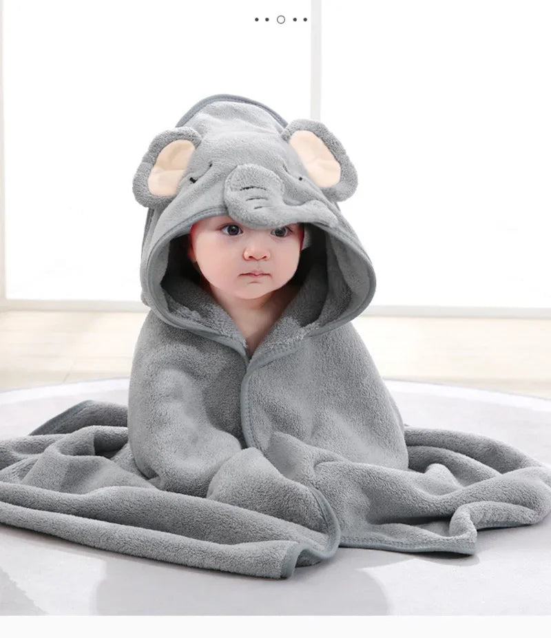 Baby Bath Towels Cartoon Animal Soft Newborn Hooded Towel Blanket Toddler Bathrobe Warm Sleeping Swaddle Wrap for Boys Girls