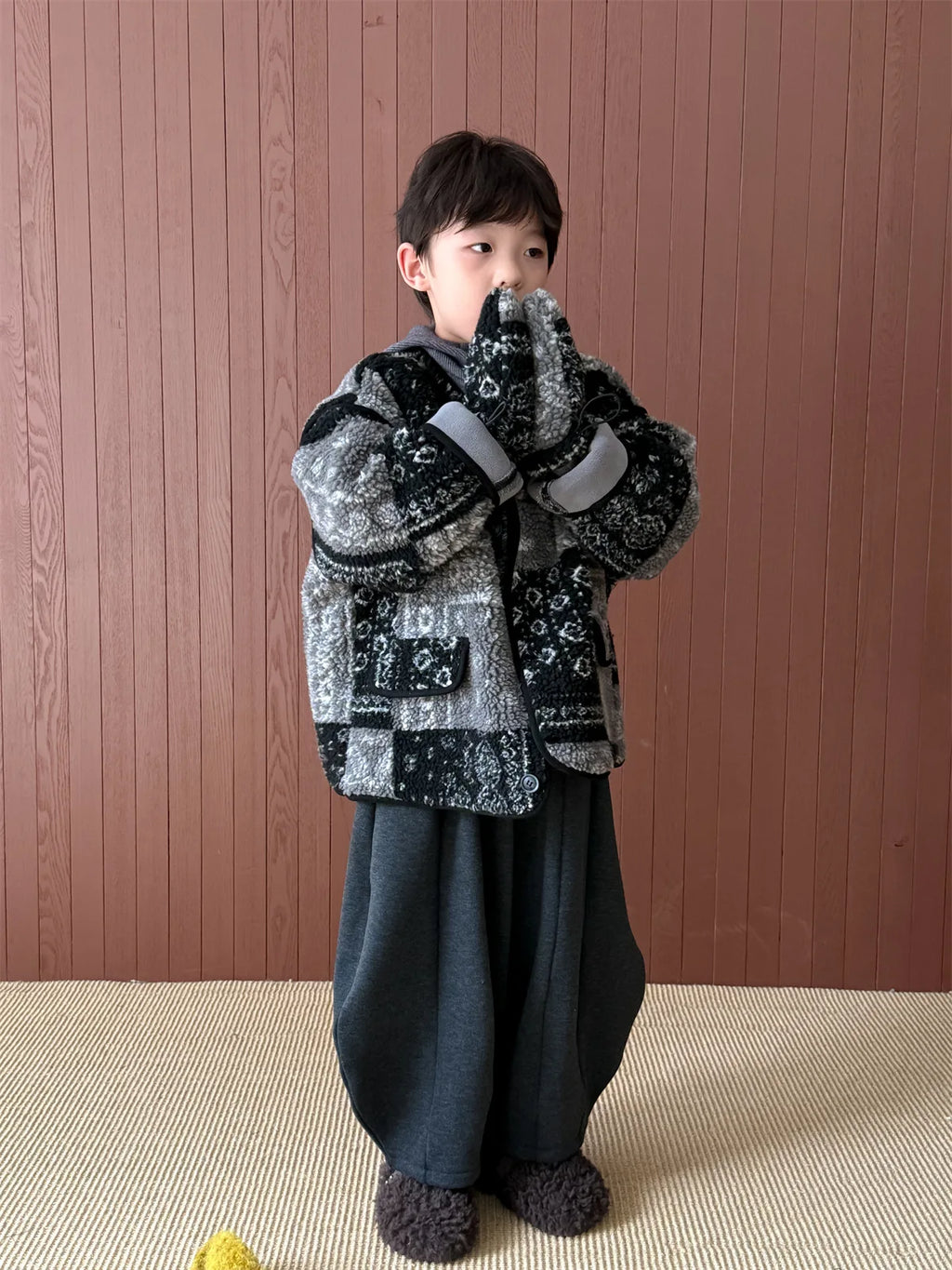 Childrens Coat 2025 Autumn Winter New Thick Windproof Korean Versatile Top Fashionable and Casual Daily Temperament Wear