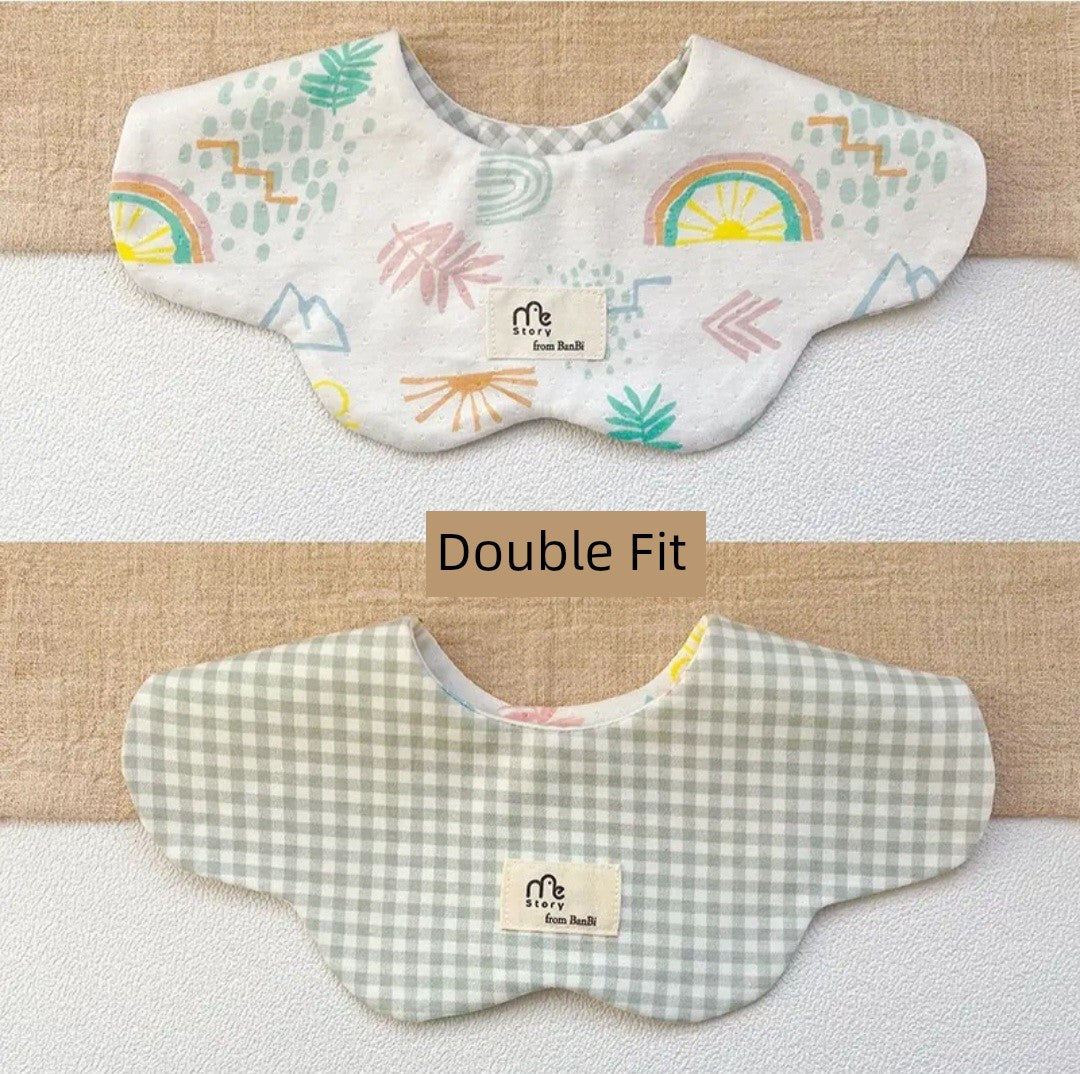 [2] Baby double-sided saliva towel ins K-style New arrival baby cotton bib Easiest for match double-sided saliva pocket bib