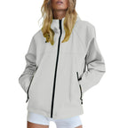 Women'S Jacket New Autumn Thin Coat Casual Windbreaker Female Protection Jacket Basic Zipper Coat Tops Chaquetas De Mujer