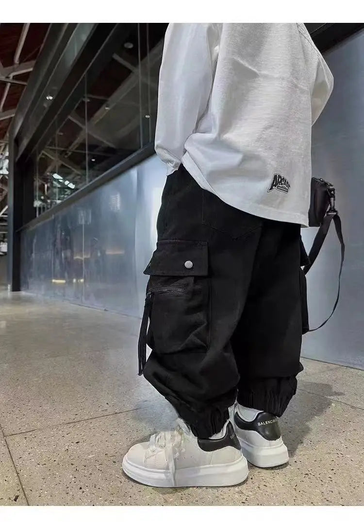 Children's Clothing Boys' Pants Children's Spring and Autumn Work Pants Boys' New Medium and Large Children's Casual Pants