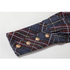 Women's Plaid Blazer Coat Fashion 90s Vintage Streetwear Harajuku Long Sleeve Suit Jacket Outerwear Top Emo 2000s Clothes 2023