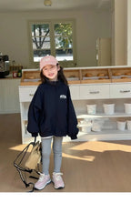 Girl's Fashion Spring Autumn Navy Coat Letter Print Jacket Casual Clothes for Teenagers 4-14Y Windbreaker Girls Children's Top