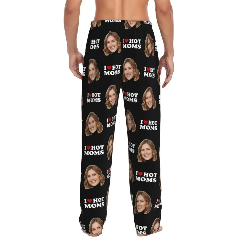 I Love Hot Moms Custom Pajama Pants