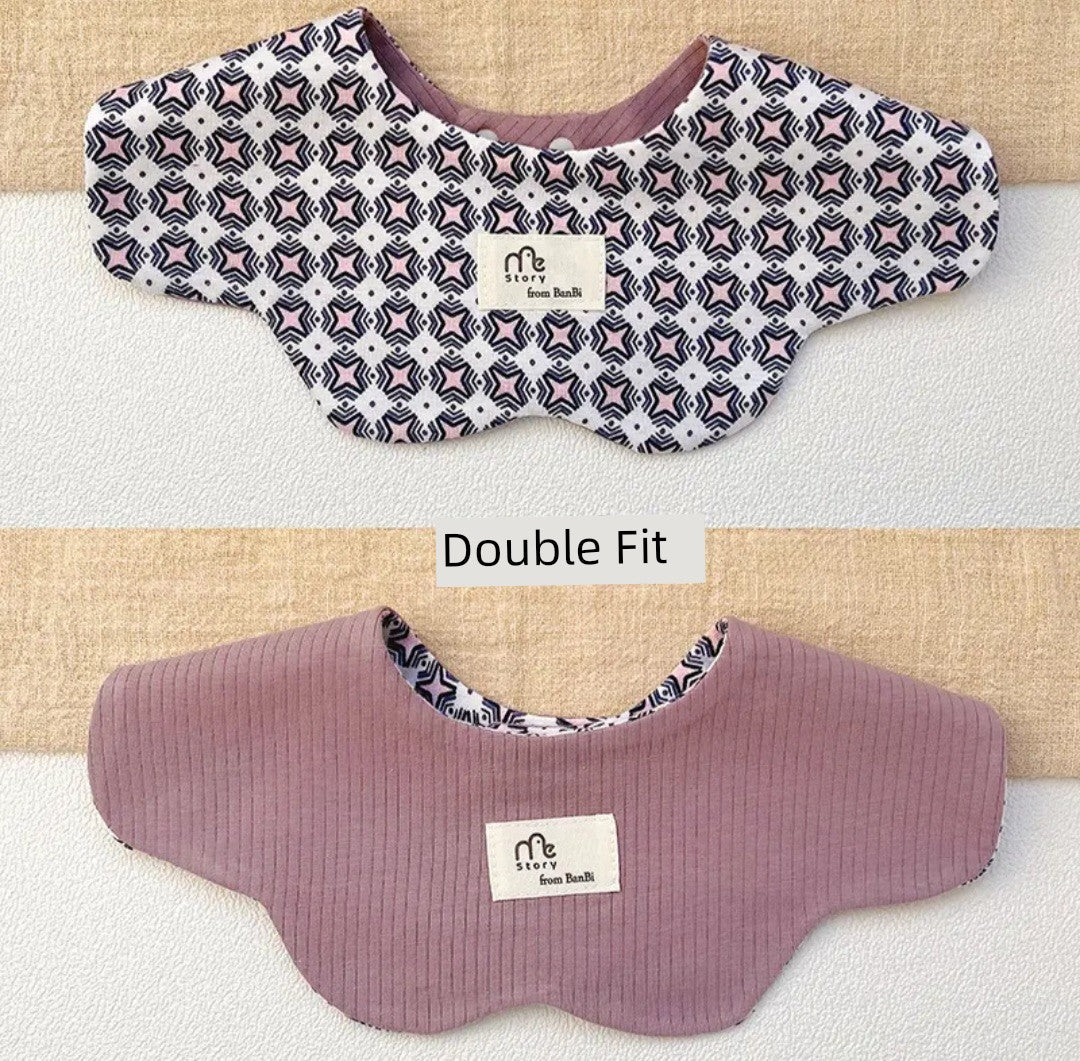 [2] Baby double-sided saliva towel ins K-style New arrival baby cotton bib Easiest for match double-sided saliva pocket bib