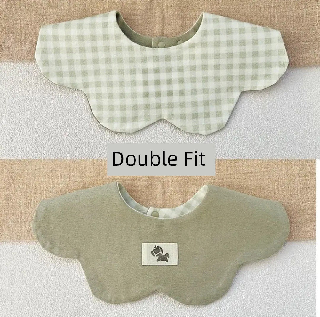 [2] Baby double-sided saliva towel ins K-style New arrival baby cotton bib Easiest for match double-sided saliva pocket bib