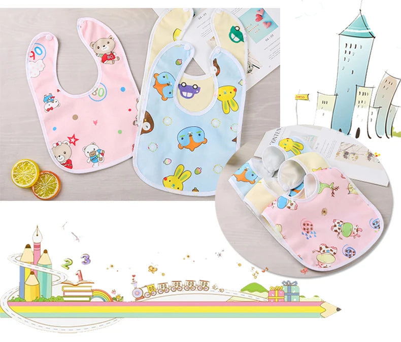 Baby Bibs for Children Waterproof Babys Bib Newborn Water Uptake Bibs Burp Cloths Things for Baby Stuff Feeding Boy Girl