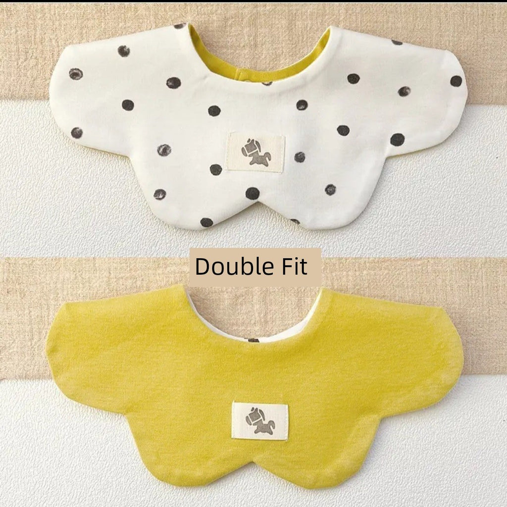 [2] Baby double-sided saliva towel ins K-style New arrival baby cotton bib Easiest for match double-sided saliva pocket bib