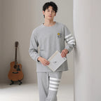Men Pajamas Set 100% Cotton Casual Sleepwear