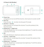 5 Inch Large Screen 360 Degree Bobbing Head 5 Inch Baby Monitor