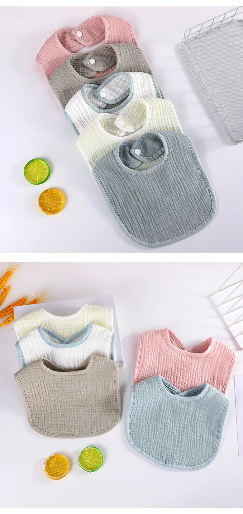 Baby Girl Boy Feeding Bibs Solid Color Apron Saliva Towel Kids Toddler Dinner baberos Bandanas Burp Cloths Newborn Drool Bib