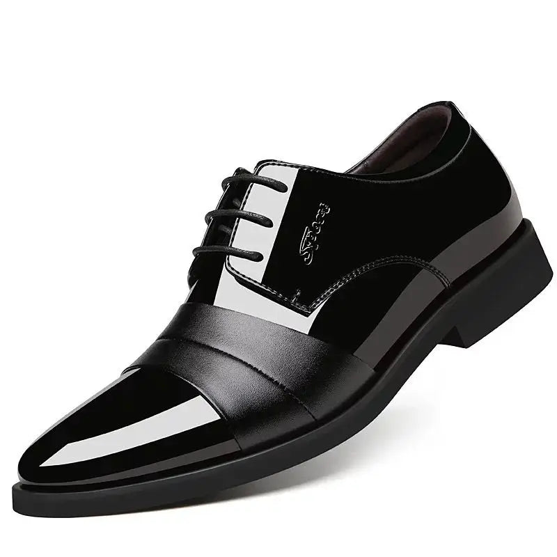 Men Casual Business Patent Leather Dress Shoes