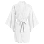 Salon Client Gown Robes Cape Hair Salon Hair Cutting Smock for Clients Kimono Style Black Hairdressing Cape Client Smock