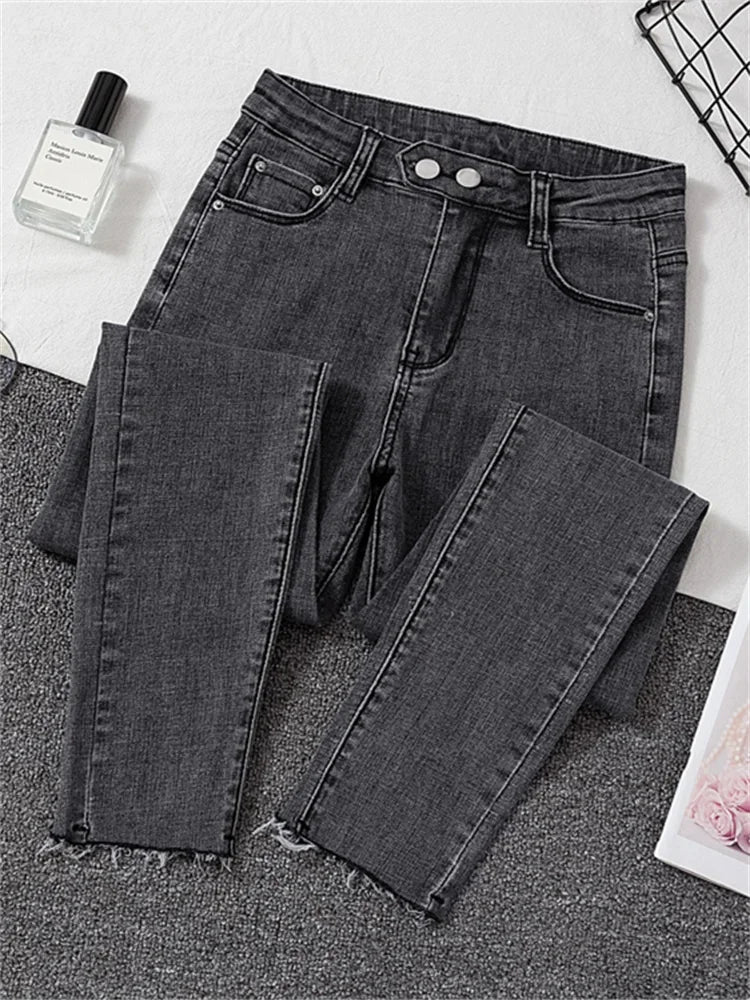 Jeans Female Denim Pants Black