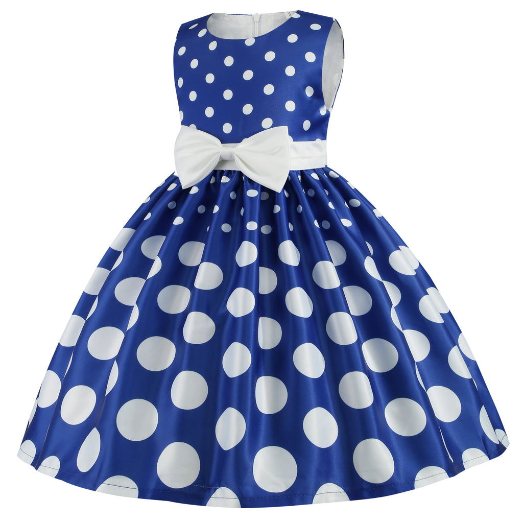 Girls' clothing, girls' baby clothes, skirt with bow and polka dot pattern, imitation show, Halloween party, exquisite clothing