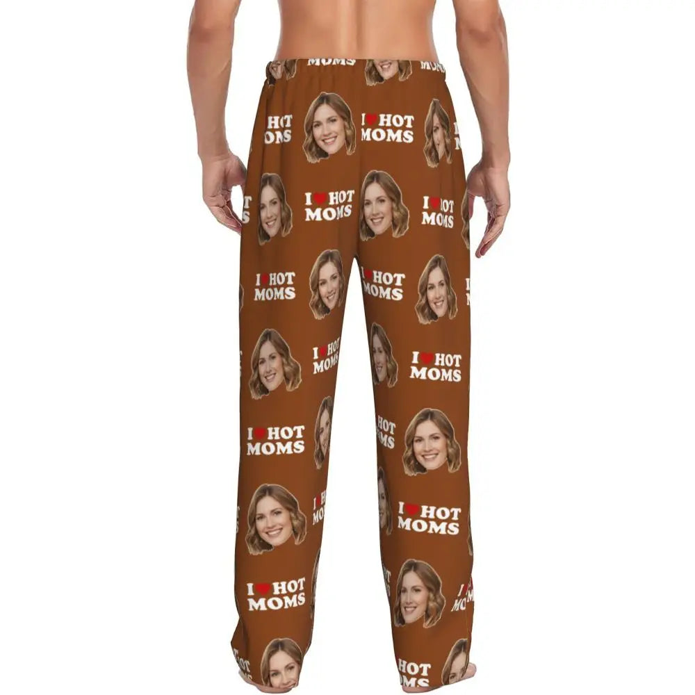 I Love Hot Moms Custom Pajama Pants
