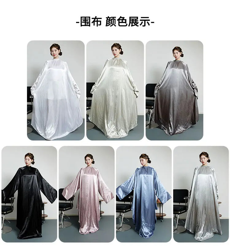 Large Size Hair Salon Hair Cutting Wrap Long Sleeve Hairdresser Robe Anti Hair Gown Barber Hairdressing Cloak Barbershop Apron