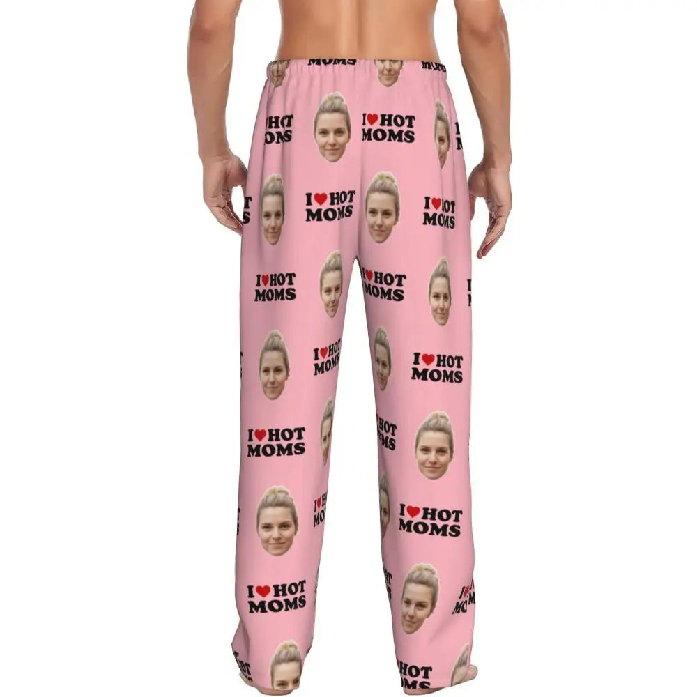 I Love Hot Moms Custom Pajama Pants