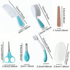 Baby Care Kit six-piece baby nasal inhaler Nail clipper brush file Comb scissors set daily cleaning and care accessories for bab