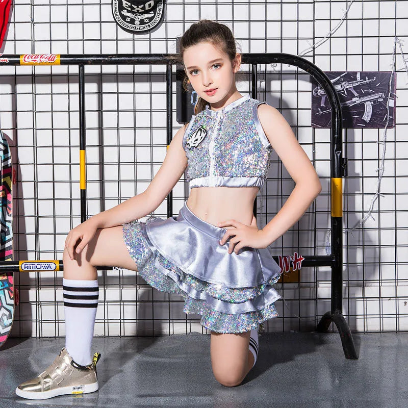 Children's Day Children's Performance Costumes Jazz Dance Sequins Modern Dance Street Dance Costumes Girls Performance Clothing