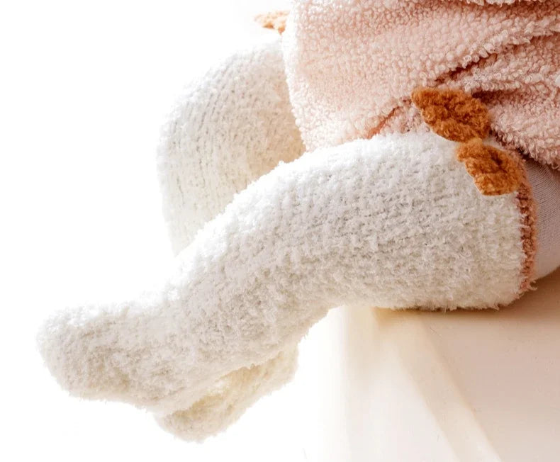 Kids Leg Warmers Baby Stockings Winter Fleece Floor Socks Coral Velvet Socks Leg Warmers Baby Knee Socks Baby Accessories