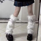 Faux Furs Leg Warmer,Warm Soft Cozy Fuzzy Leg Warmer Boot Cuffs Cover for Women Party Costumes Boot Sleeves Boot Covers