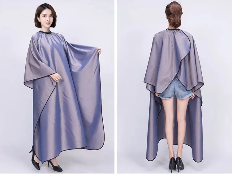 Custom Logo Water Repellent Adjustable Metal Button Hair Salon Work Hair Salon Hair Dressing Capes