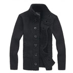 Men Sweater New Autumn Front Button Cardigan Stand Collar Sweaters
