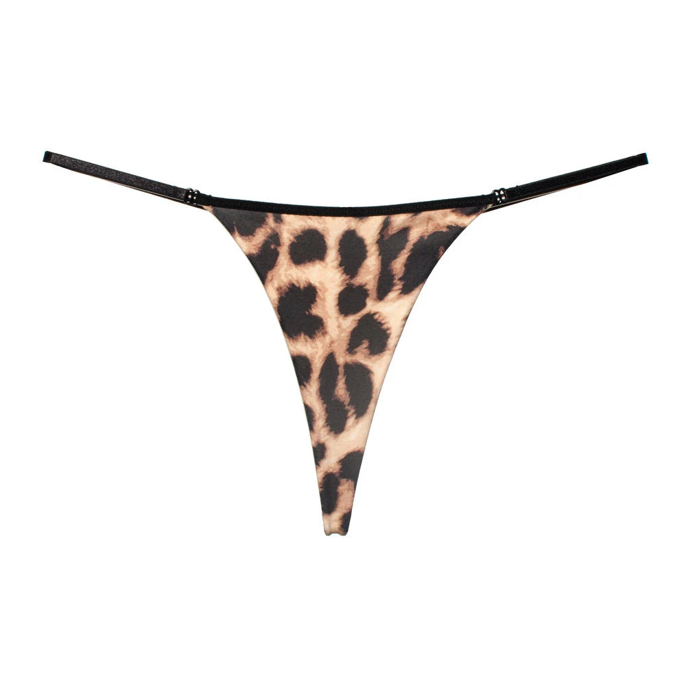 Lingerie Underwear Ladies Seamless Cotton Thin Belt Sexy Panties Leopard G-string Women Thong Briefs