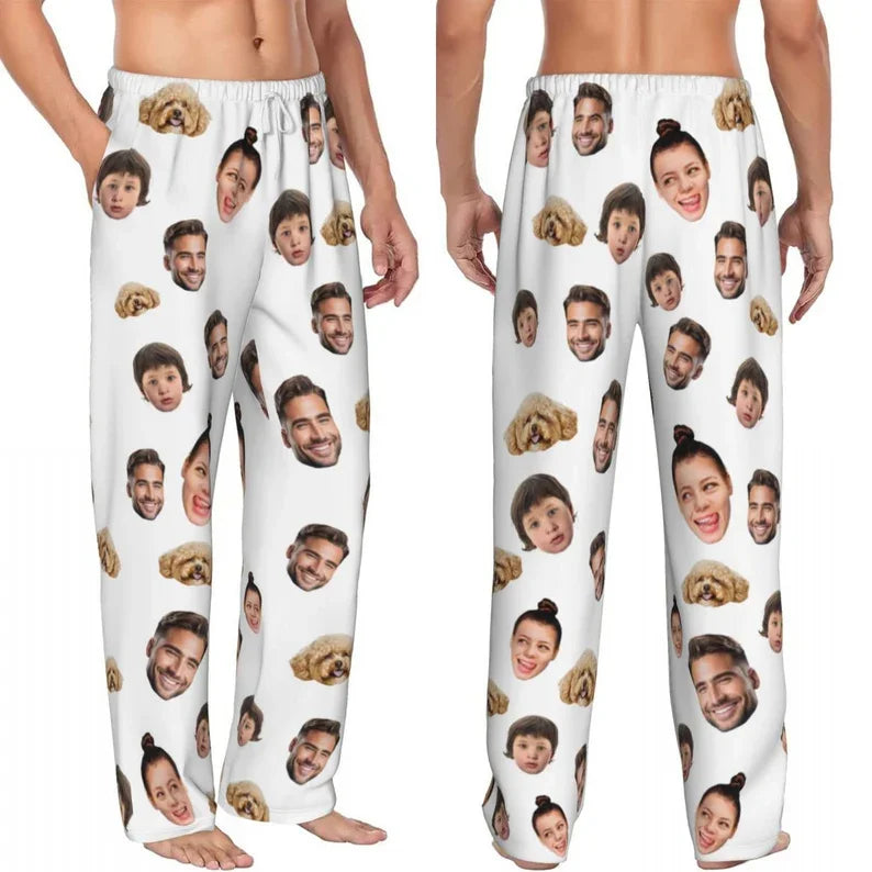 Custom Pajama Pants With Face Custom Photo Pajama Pants for Men Women Personalized Unisex Pajamas Pants,Home Wear Set,Gifts for