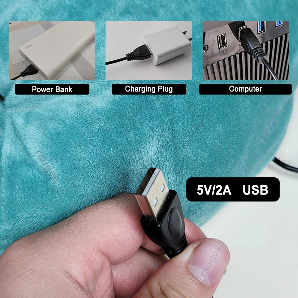 Foot Warmer USB Foot Heater Foot Thermal Heating Pad Electric Winter Hot Feet Heat Bag Portable Soft Plush Foot Warmer for Home