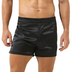 Mens Hooded Bath Robe Short Sleeve House Robe Satin Silk Lounge Bathrobes with Belt Men's Pajamas Homme Kimono Robes Sleepwear