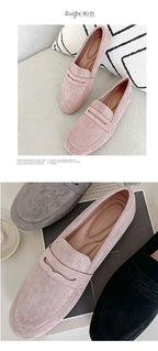 2022 New Women Flat Shoes Woman Loafers Spring Autumn Casual Suede Slip on Woman Shoe Comfortable Lightweight Shoe Mujer Sapato