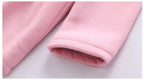 2025Children's coat Autumn Winter New Girl David Jacket Long Solid color Cute Cartoon Rabbit Ears Hooded Coat 0-5Y