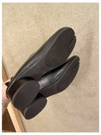 2025 Women Slip on Casual Loafers Chunky Heel Shoe Soft Moccasins Footwear New Fashion Split Toe Shoes Zapatos De Mujer