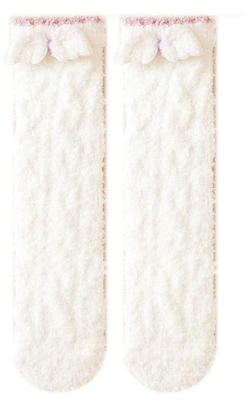 Kids Leg Warmers Baby Stockings Winter Fleece Floor Socks Coral Velvet Socks Leg Warmers Baby Knee Socks Baby Accessories