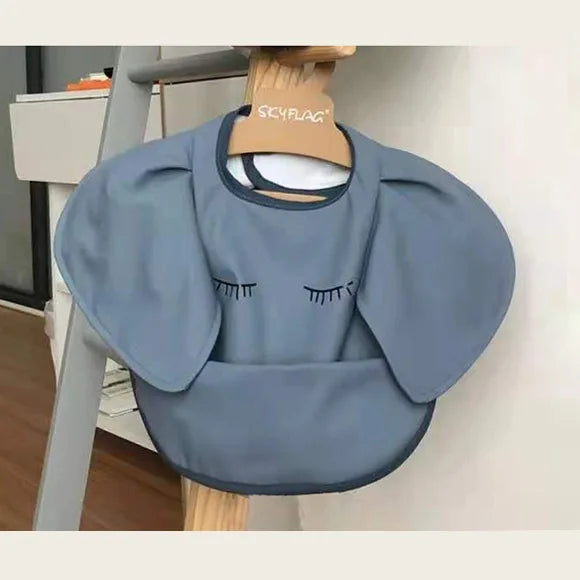 Baby Bibs INS Nordic Style Angel Feed Pocket Burp Girl Boy Infant Meals Bib Waterproof Easy Clean Cute Elephant Bibs Soft PU