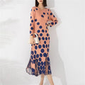 Long Dresses Womens Dresses Folding Dress Spring and Autumn Women's new High-end Design with Relaxed Temperament and Long Skirt