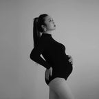 Maternity Bodysuit Pregnant Long Sleeve Stretchy Sexy Tight Bodycon Women's Photography Clothing Large Size