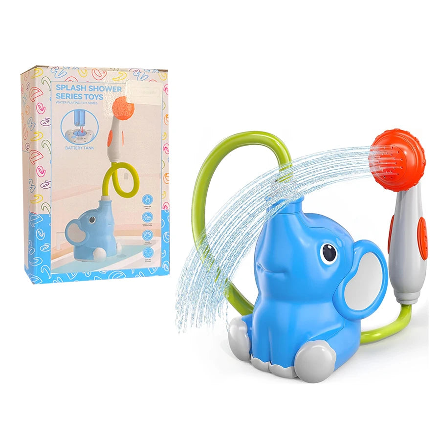 Baby Bath Shower Head Toys for Kids Ages 2-4, Bath Toys for Infants with Elephant Water Pump for Kids 3-5, Kids Bath Toys