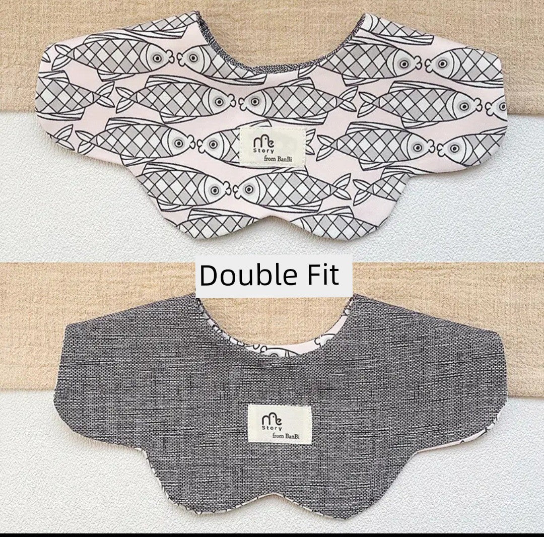 [2] Baby double-sided saliva towel ins K-style New arrival baby cotton bib Easiest for match double-sided saliva pocket bib