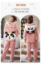 Couples Pajamas Women Men Winter Thicken Pyjamas Sleepwear