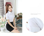 White Shirt Women Short Sleeve Blouse                                                                                             Working Clothes 2024 Summer Sweet Womens Tops Button Up Shirts OL Elegant Female Clothing