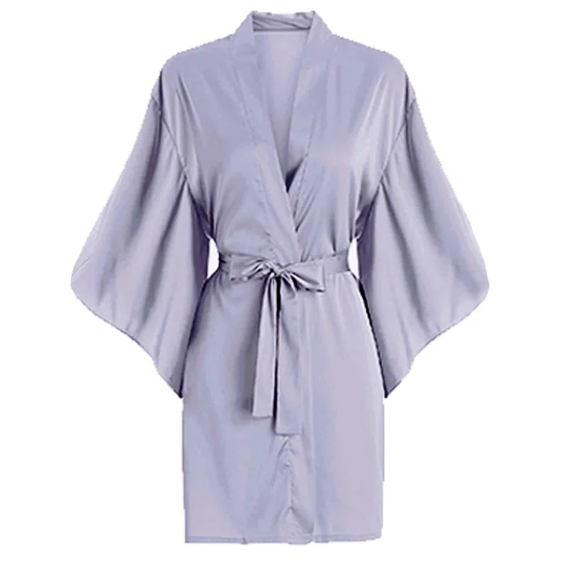 Salon Client Gown Robes Cape Hair Salon Hair Cutting Smock for Clients Kimono Style Black Hairdressing Cape Client Smock