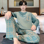 Pajamas Men Long Sleeves and Trousers