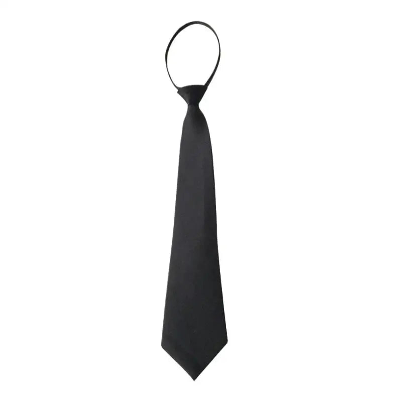 Black Unisex Ties Retro Narrow Neck Tie Slim Women Men Tie Korean Style Simple Trendy Tie
