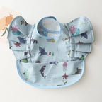 Baby Bibs INS Nordic Style Angel Feed Pocket Burp Girl Boy Infant Meals Bib Waterproof Easy Clean Cute Elephant Bibs Soft PU
