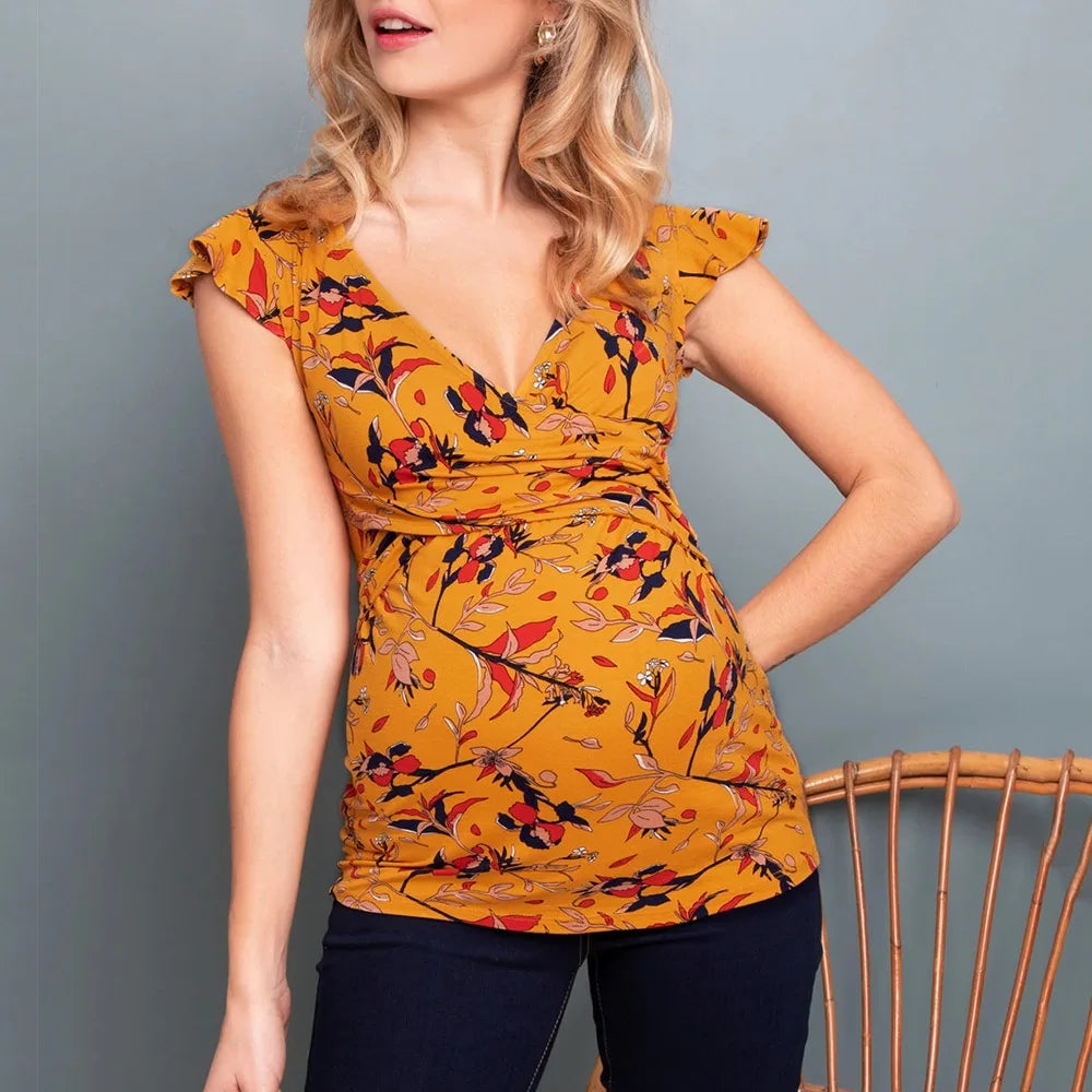 Maternity Clothes For Women Breastfeeding Clothing Short Sleeve