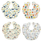 Baby Bibs INS Nordic Style Angel Feed Pocket Burp Girl Boy Infant Meals Bib Waterproof Easy Clean Cute Elephant Bibs Soft PU